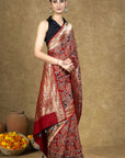 Dola Silk Ajrakh Saree
