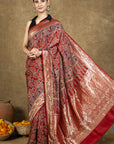 Dola Silk Ajrakh Saree