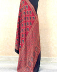 Red Modal Silk Ajrakh Dupatta