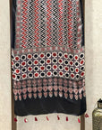 Brown Ajrakh Modal Silk Stole