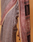 Bagh Hand Block Print Chanderi Silk Saree