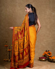 Yellow Buti Bagh Hand Block Printed Modal Silk Saree