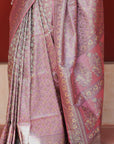 Pink Banarasi Jamawar Tanchoi Silk Saree