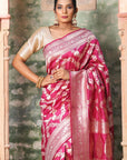 Pink Banarasi Katan Silk Saree