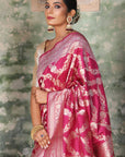 Silver Zari Banarasi Katan Silk Saree