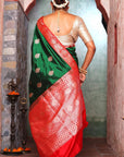 Green Banarasi Katan Silk Saree