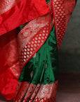 Holy Green Banarasi Katan Silk Saree