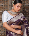 Blue Banarasi Katan Silk Saree