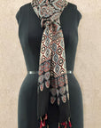 Ajrakh Modal Silk Stole