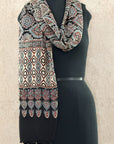 Ajrakh Modal Silk Stole