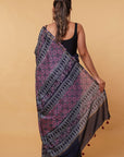 Hand Block Print Chanderi Silk Saree