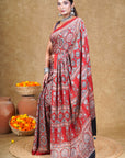 Modal Silk Ajrakh Saree