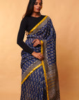 Blue Chanderi Silk Saree