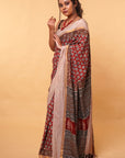 Block Print Sanganeri cotton Silk Saree
