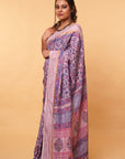 Dabu Print Mul Cotton Silk Saree