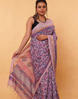 Dabu Hand Block Print Saree