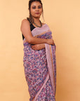 Dabu Print Mul Cotton Silk Saree
