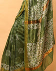 Dabu Print Chanderi Silk Saree