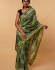 Hand Block Print Chanderi Silk Saree
