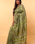 Dabu Print Chanderi Silk Saree