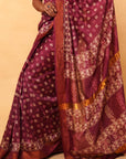 Hand Block Print Chanderi Silk Saree