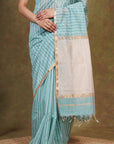 Blue Maheshwari Saree
