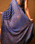Ajrakh Modal Silk Saree