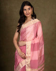 Petal Zari Border Maheshwari Silk Saree