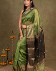 Zari Border Maheshwari Silk Saree