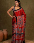 Modal Silk Ajrakh Saree