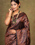 Jamewar Tanchoi Banarasi Silk Saree