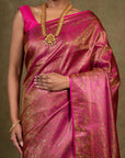Magenta Tanchoi Banarasi Silk Saree