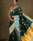 Green Blue Banarasi Katan Silk Saree