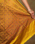 Yellow Banarasi Silk Saree