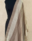 Beige Faux Pashmina Jacquard Stole