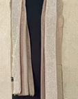 Beige Impression Faux Pashmina Jacquard Stole