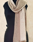 Beige Pashmina Jacquard Stole