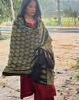 Green Kamal Buta Modal Silk Ajrakh Dupatta