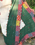 Applique Kantha Cotton Ajrakh Dupatta