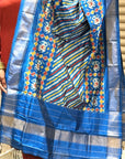 Blue Ikat Pure Silk Handloom Dupatta