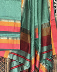 Pastel Green Resham Border Unstitched Cotton Silk Maheshwari Suit (2 Pcs)