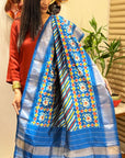 Ikat Pure Silk Handloom Dupatta