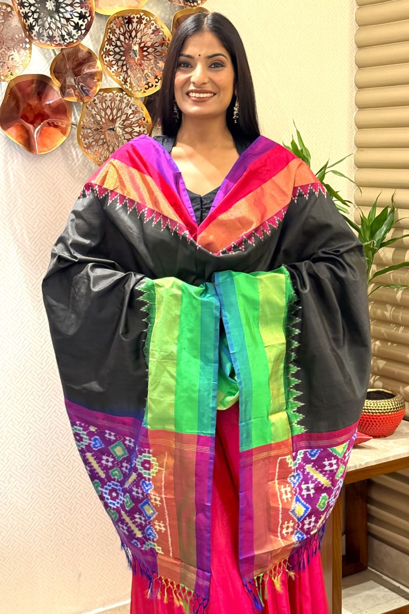 Ikat Pure Silk Dupatta