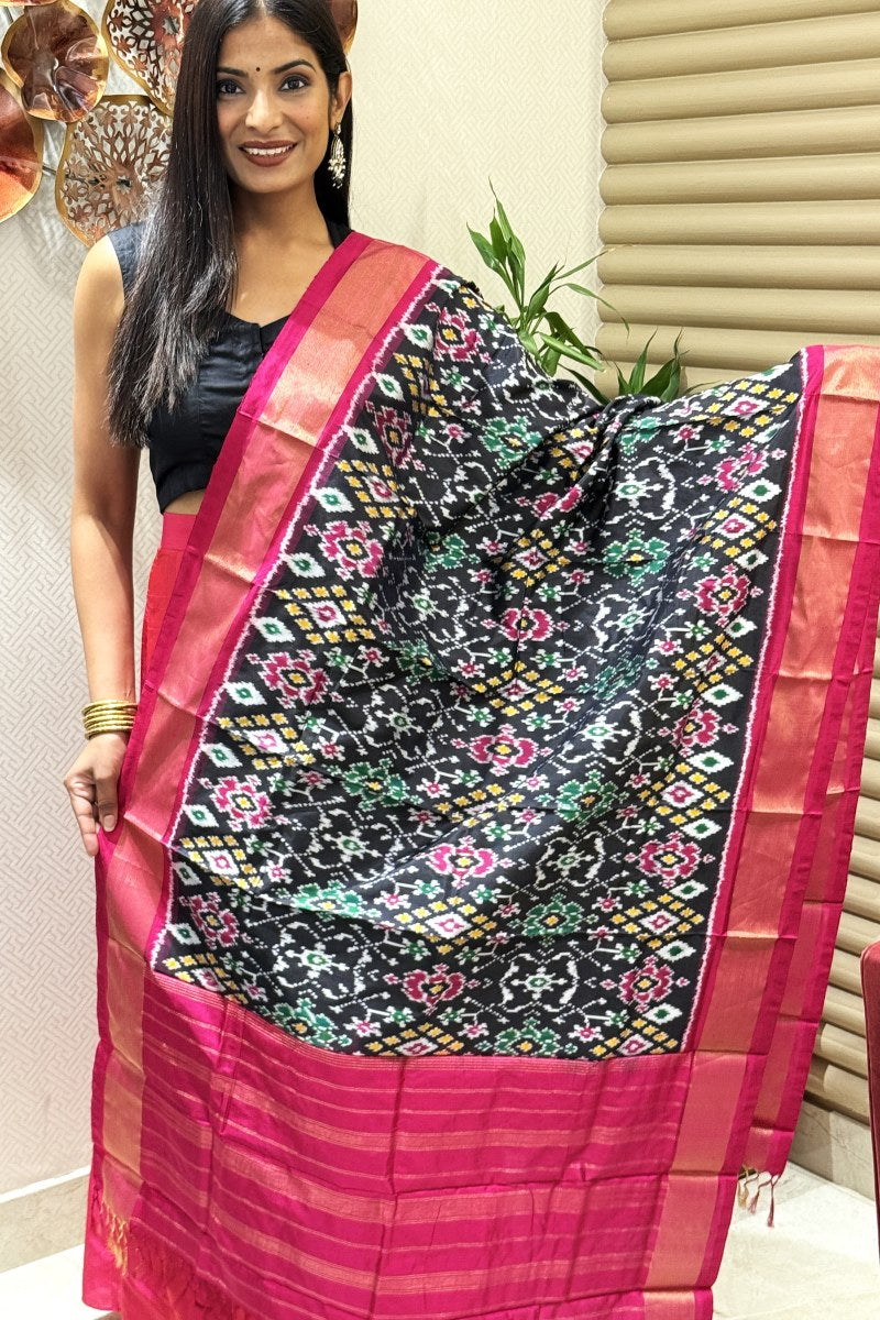 Ikat Pure Silk Handloom Dupatta