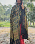 Green Kamal Buta Modal Silk Ajrakh Dupatta