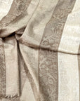 Beige Faux Pashmina Jacquard Woolen Stole