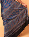 Indigo Asopalav Ajrakh Modal Silk Saree