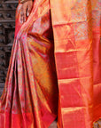 Sunset Zari Mulberry Silk Kanjivaram Saree