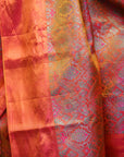 Sunset Zari Mulberry Silk Kanjivaram Saree
