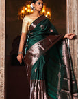 Pure Mulberry Silk Gold Zari